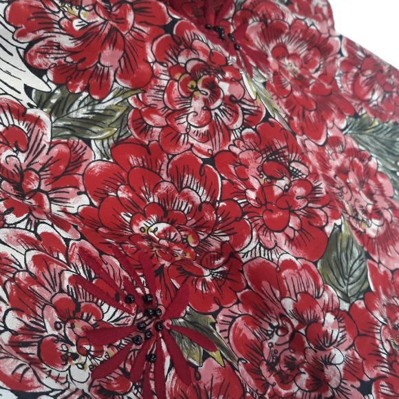 Anthro Mid Creation Skirt pleated Valentine's day! S M - Picture 3 of 13